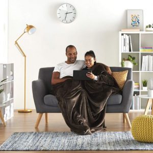 Manta polar con mangas y bolsillo para los pies, 170 x 200 cm