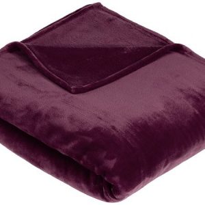 Manta Suave con Tacto de Terciopelo, Doble, Morado