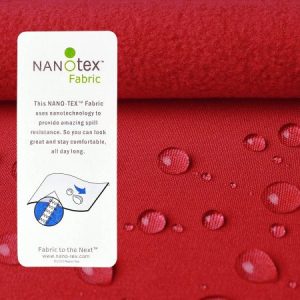 Nanotex™ - Tela de 3 capas: microfibra, membrana climática y jersey - Impermeable - Por metro (rojo)