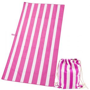 Toallas de Microfibra y Bolsas con Cordón/ Toallas de playa – Viajeras Extra Grande