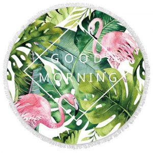 Flamingos Toalla de playa Toalla de microfibra redonda más grande