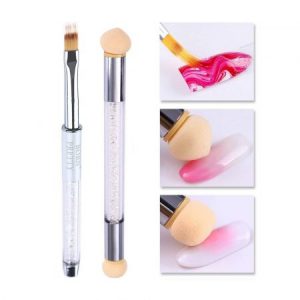 uñas Nail Art degradado sombreado pintura dibujo cepillo con gradiente de