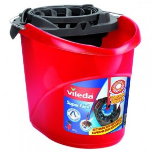 Vileda - Cubo Superfácil Torsion Power, color rojo