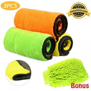 Limpieza de Coches, 3pcs Microfibra paños